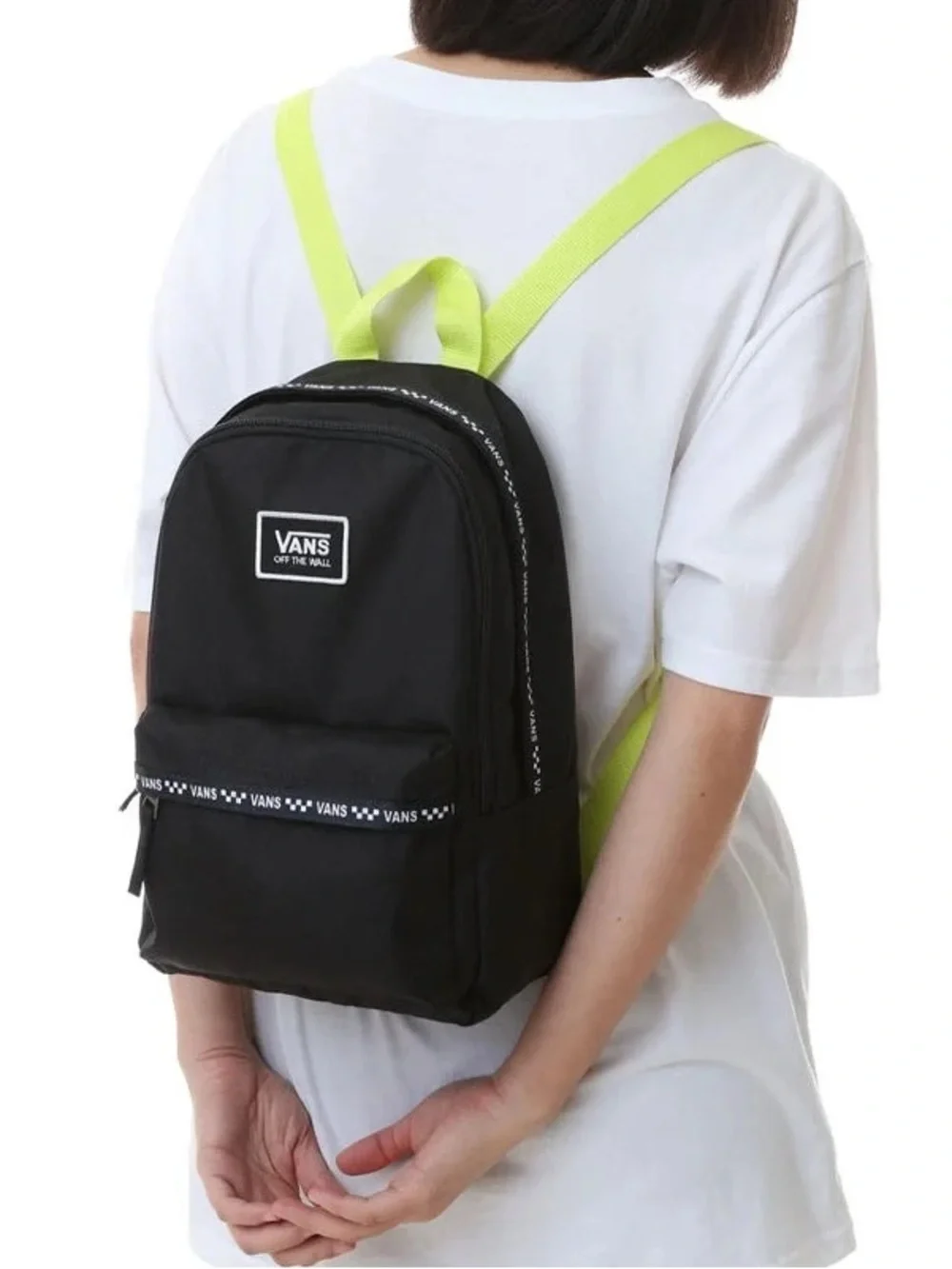 Vans Bounds Mini Backpack Black/Neon Green - Picture 1 of 11
